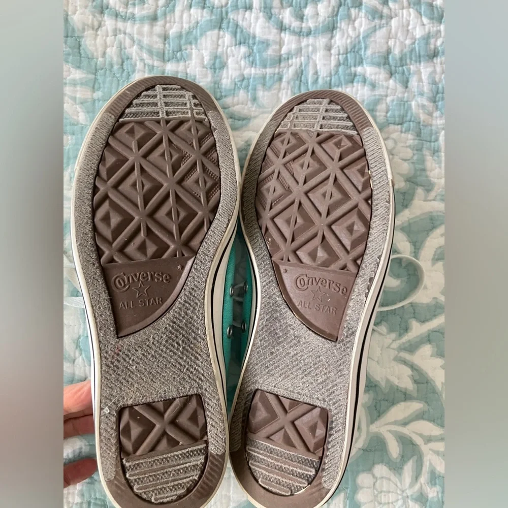 🩵DEC 3 day sale🩵CONVERSE ALL STAR Tiffany Blue sneakers Women 9.5 / Mens 7.5 - Picture 3 of 4